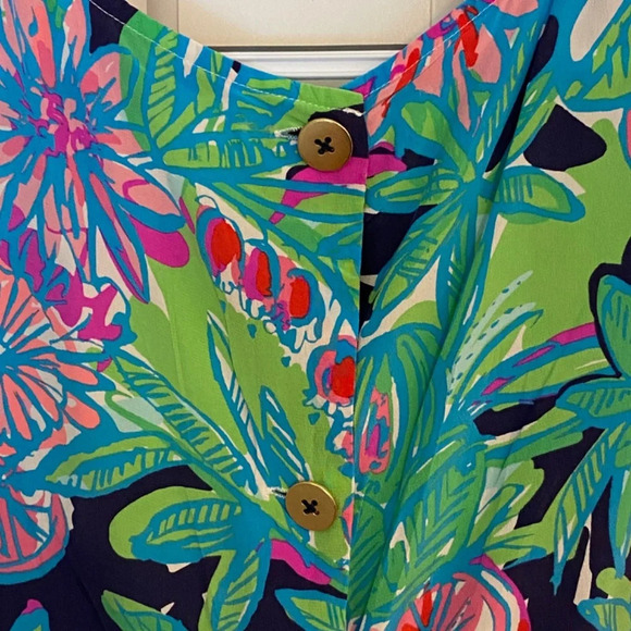 Lilly Pulitzer Crossed Lions Engineered Iona Floral Sleeveless top 33648 - Picture 7 of 12